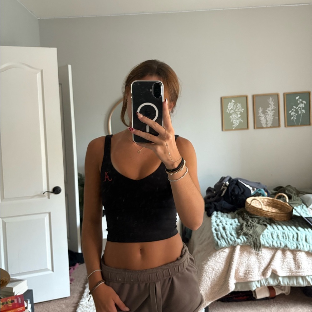 Lululemon Athletica Black Tank Top with Supportive Design